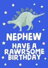 Funny Birthday Card - Nephew - Dinosaur created by tea please