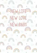 Cute New Baby Card - New Life created by By Rebecca Flynn
