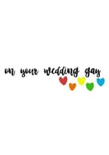 Cute Wedding Card for Queer Couples - On Your Wedding Gay created by Curls&Joy