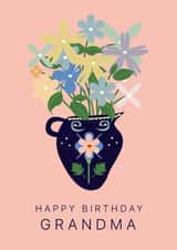 Cute Birthday Card - Grandma - Flowers created by Rosewood Design