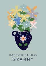 Cute Birthday Card - Granny - Flowers created by Rosewood Design