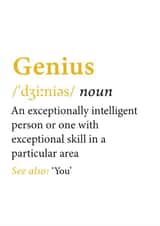 Cute GCSE A-Level Exam Results Card - Genius - Well Done On Passing created by @RoseDesignCards