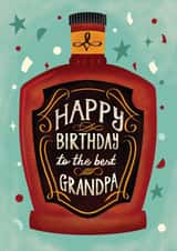 Grandad Whiskey Bottle Birthday Card created by AbiGoLucky
