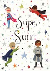 Cute Birthday card - Super Son created by Love Lucy Illustration
