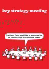 Funny New Job Card - Key Strategy Meeting created by Modern Toss