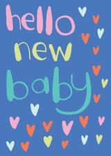 Sweet new baby card in blue created by Jo Brown