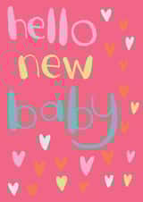 Cute New Baby card in deep pink created by Jo Brown