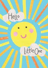 Cute New Baby card - Hello Little One created by Under the Willow Tree