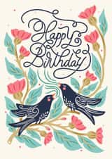 Pretty Birthday card - Singing Birds created by catantrell