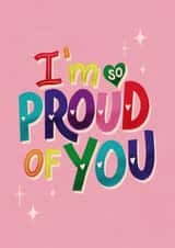 Cute Congratulations Card - So Proud of You created by Silky Rose Design