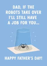 Funny Father's Day Card - Catching Spiders created by Studio Mads