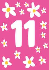 Pretty Birthday Card - 11th created by tea please