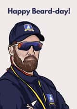 Ted Lasso birthday card - Coach Beard - happy beard-day! created by Boy Oh Boy Designs