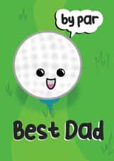 Funny Best Dad Golf Card created by @DaniDraws._