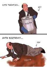 Kevin’s chilli - the Office - birthday card - 30th birthday - meme created by rcdesigns