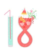 Funky 18th Birthday Card for the Cocktail Lover created by Charlotte  MacDonald