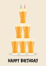 Pint of Beer Birthday Card created by Michael Cutler