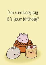 Cute Dim Sum Birthday Card created by Pecan Creations