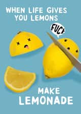 Funny Love & Friendship Card - When Life Gives You Lemons created by Ginger Peach Design