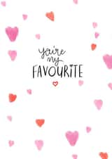 Cute card for significant other - You're My Favourite created by LittleBeckyStudios