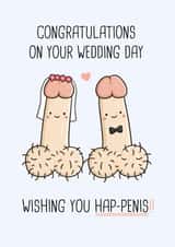 Funny Wedding Card - Hap-penis created by Simply Wild Cards