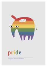 Pride greetings Card - LGBT+ - Elephant - Pride Rainbow - Pride Celebration Card created by The Blue Little Birdie Card Company