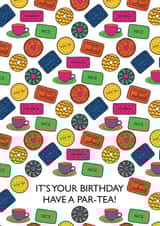 Cute Tea and Biscuits Birthday Card created by Kyra Slepowronski