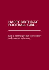 Football Girl Birthday Card created by PEA GREEN PRINTS