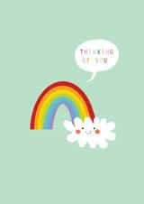 get well soon card - rainbow - thinking of you - cute and funny created by Kali Stileman