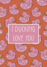 Pink Rubber Duck Card For Your Friends Or Your Significant Other created by Sun Sea Swell