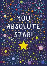 Pretty Congratulations Card - You Absolute Star created by Pear Tree Press