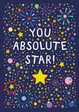 Pretty Congratulations Card - You Absolute Star created by Pear Tree Press