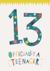 13th Birthday Card - Officially a Teenager created by Dotty Black