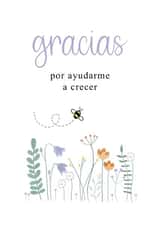 Spanish Card - Thank You For Helping Me Grow - Teacher Card created by Kalm Lettering
