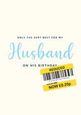 Cheeky Birthday Card - Husband - Reduced Sticker created by Artsy Gift Co
