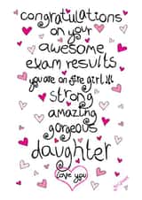 Heartfelt Exams Card - Congratulations Daughter created by The Girl Power Fairies