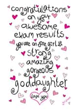 Heartfelt Exams Card - Congratulations Goddaughter created by The Girl Power Fairies