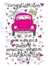 Heartfelt Congratulations Card - Driving Test - Stepdaughter created by The Girl Power Fairies