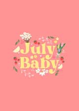 Cute card for the July baby in your life created by Stephenie Emily