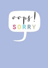 Cute Sorry Card - Oops! created by Kali Stileman