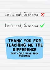 Cute funny thank you card for English teacher after exams created by Ginger Peach Design