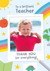 Personalised Thank You Photo Card created by Macie Dot Doodles - teacher rainbow Thank You Personalised Photo Card 4055