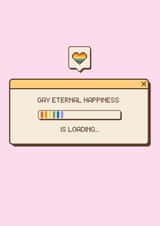 Heartfelt Card For Gay Wedding - Gay Eternal Happiness created by Ink Icons 