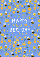 Cute and Pretty Birthday Card - Happy Bee-day created by Pear Tree Press