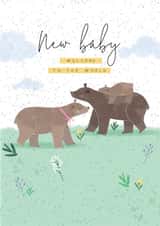 New baby - welcome to the world - cute bears created by Laura Darrington Design Ltd.