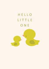 Cute - New Baby - Hello Little One - New Parent - Christening created by Laura Darrington Design Ltd.
