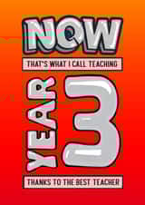 Cute teacher card for year 3 pupils created by @MisterDave