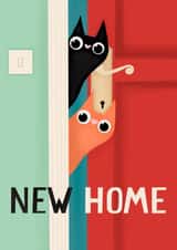 Funny New Home Card - Cats created by AbiGoLucky
