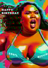 Lizzo Birthday Card created by Fun Offender