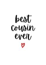 Cute Birthday Card - Best Cousin Ever created by Amy (Hedgecards)